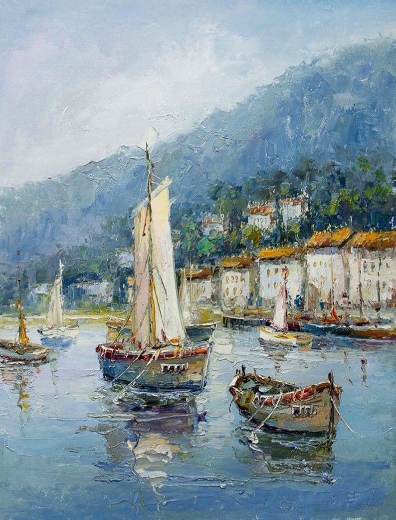 Cross stitch supply The Little Harbour Embroidery pattern Counted cross stitch PDF cross stitch Cross stitch pattern Cross stitch