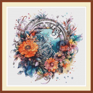 Aquarius. Cross stitch pattern, Counted cross stitch, PDF cross stitch pattern, Hand embroidery pattern, PDF pattern, Cross stitch