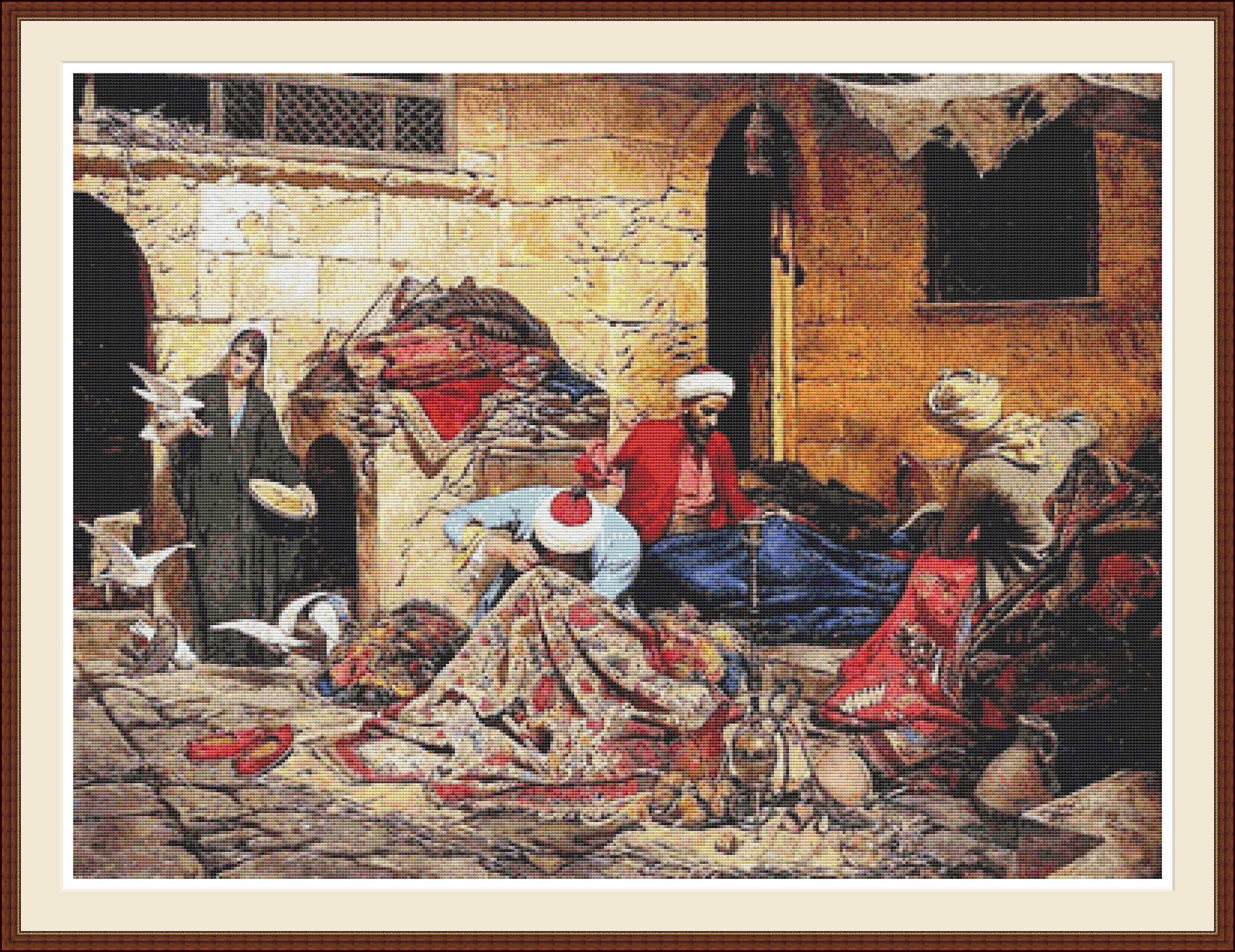 The Carpet Menders Cross Stitch Pattern Counted Cross Etsy