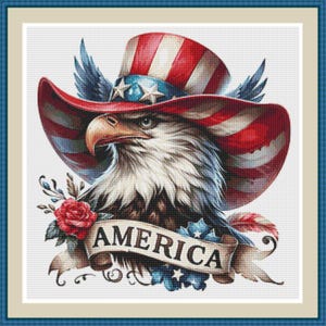 American Eagle 1 Kreuzstichmuster, Kreuzstich Stickmuster, PDF Kreuzstich, Handstickerei, Pattern alter, PDF Muster