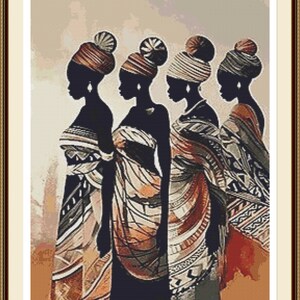 African Ladies, Cross Stitch Pattern, Counted Cross Stitch Pattern ...