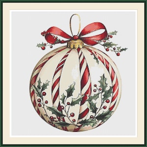 Christmas Ornament 1. Cross stitch pattern, Counted cross stitch, PDF cross stitch, Hand embroidery,   Printable PDF pattern, PDF pattern.