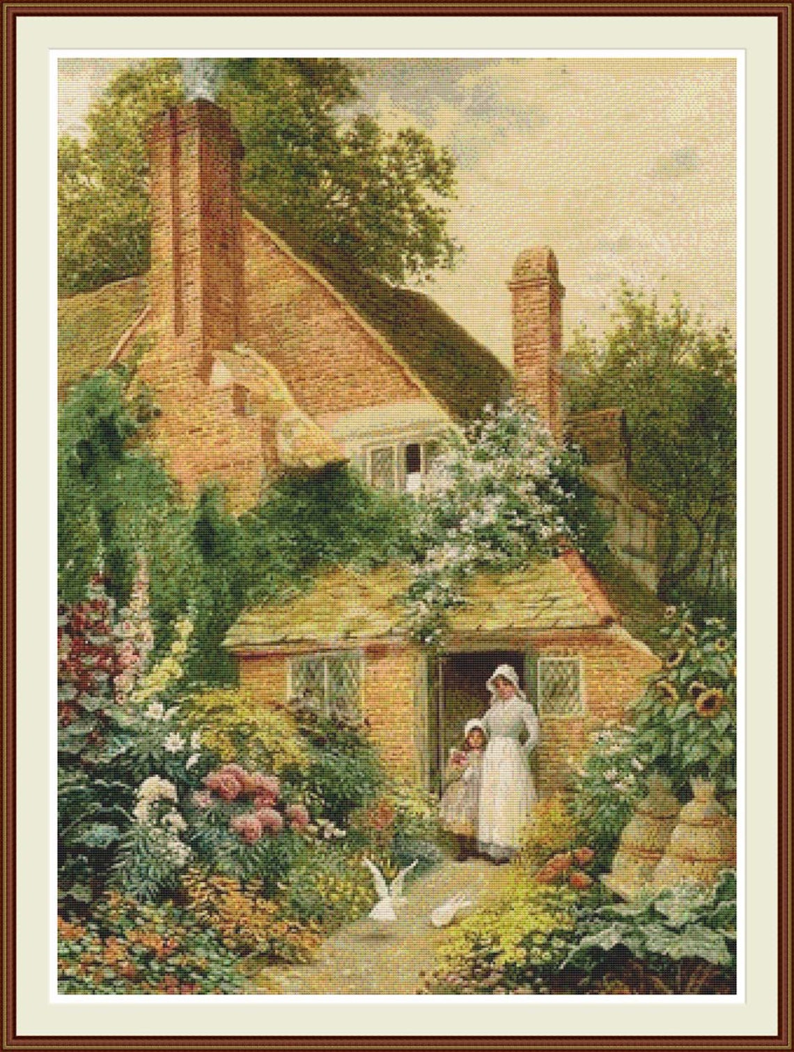 The Cottage Garden. Cross Stitch Pattern. Cross Stitch. Etsy Canada