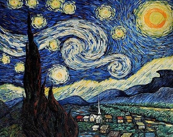 Starry Night-Cross stitch-Cross stitch pattern-Counted cross stitch-Cross stitch supply-Hand embroidery pattern-PDF cross stitch chart