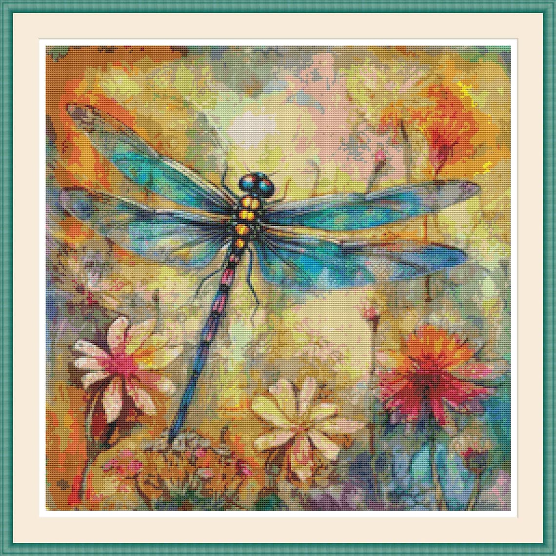 Dragonfly 2. Cross Stitch Pattern Counted Cross Stitch Hand - Etsy