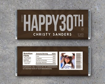 30th Candy Bar Etsy