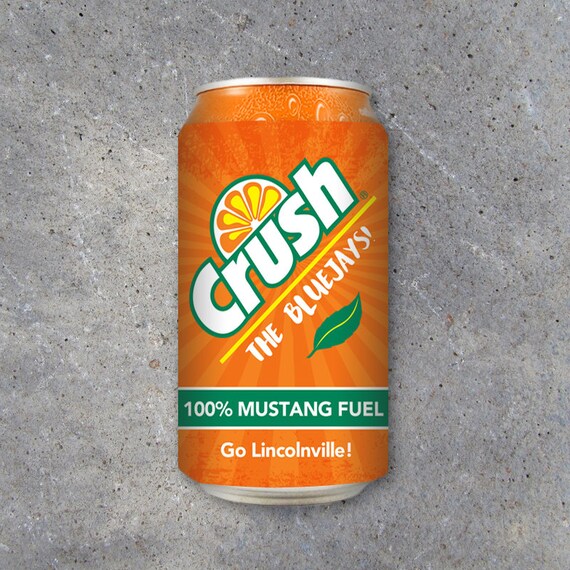 Crush Pop Can Wrappers Personalized With Your Sports Team Name Opponent S Name Printable Label Wraps Game Day Good Luck Locker Treats By Studio 1 Underground Catch My Party