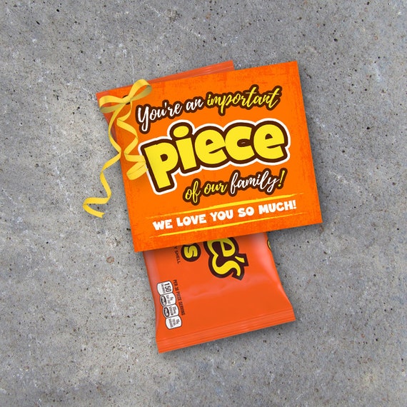 Family Appreciation Gift - "You're An Important Piece of our Family" Tags - Printable Instant Download to pair w/ Reese's Pieces - DIY Gift Il_570xn