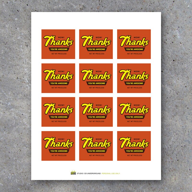 Thank You Candy Bar Wrapper Template