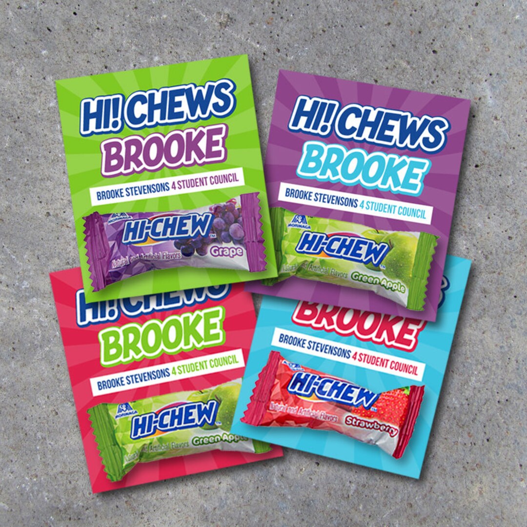 Hi Chews Me Campaign Tags Printable Tags to Pair With Hichew Candy