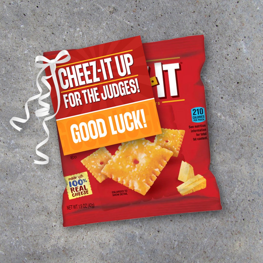 Cheer, Dance or Gymnastics Good Luck Gift Cheez It up for the Judges ...