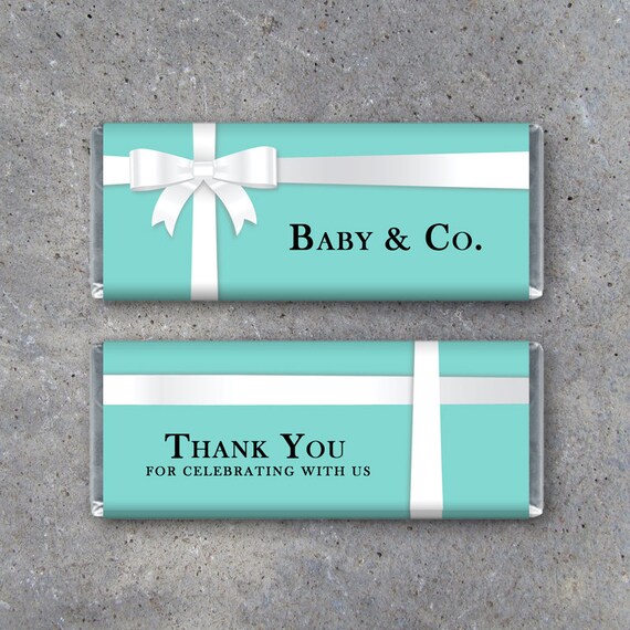 White Ribbon Baby Shower Candy Bar Wrappers Printable Blue With White Ribbon Baby Shower Candy Bar Wrappers Printable Blue With