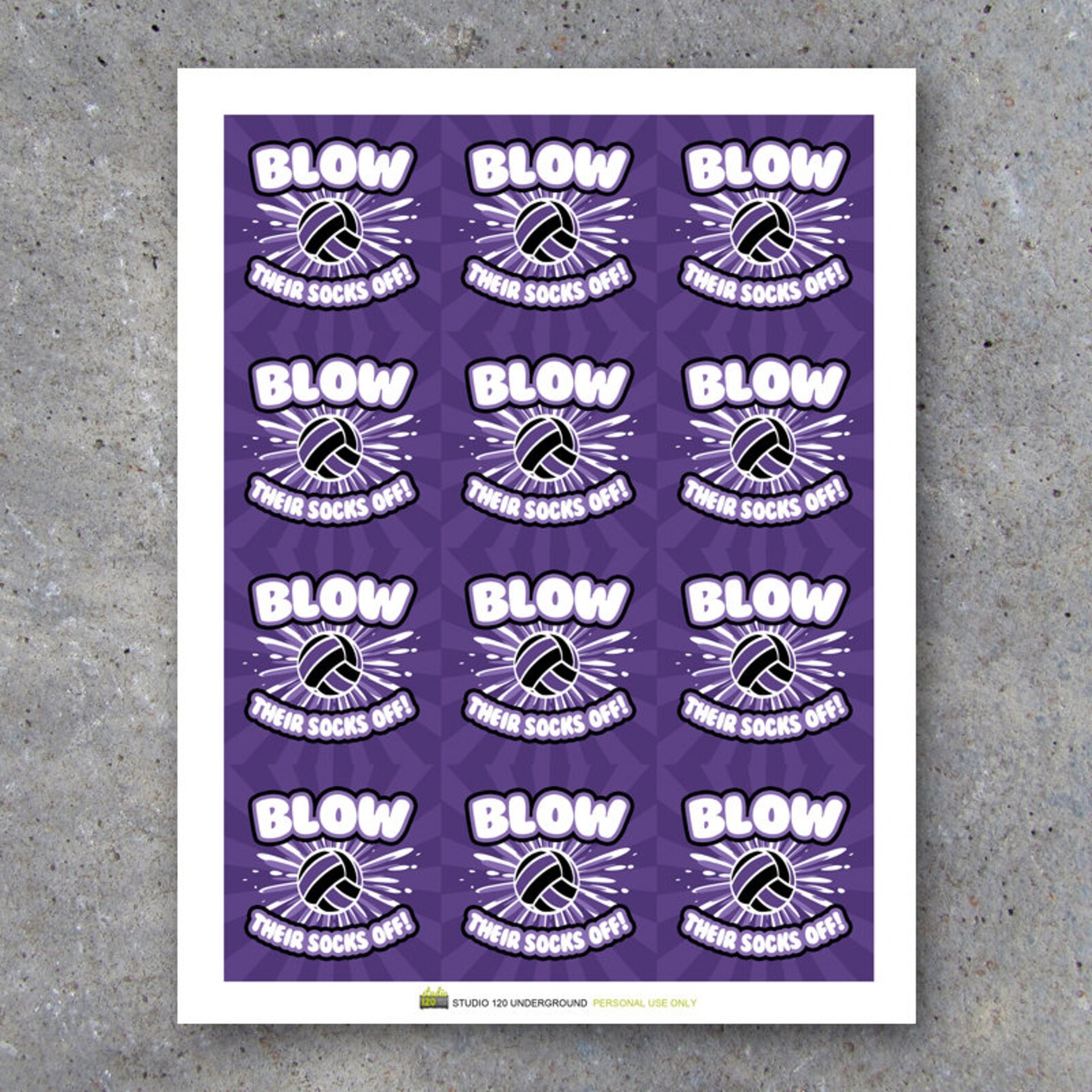 Volleyball Good Luck Gift Blow Their Socks Off Printable Etsy