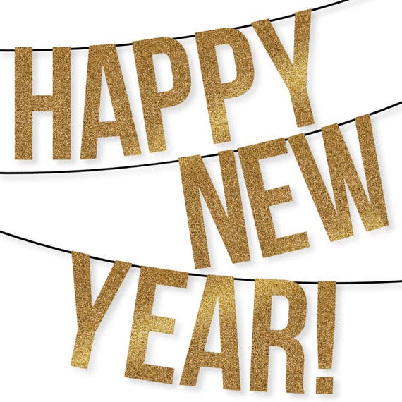 happy new year banner instant download printable files etsy