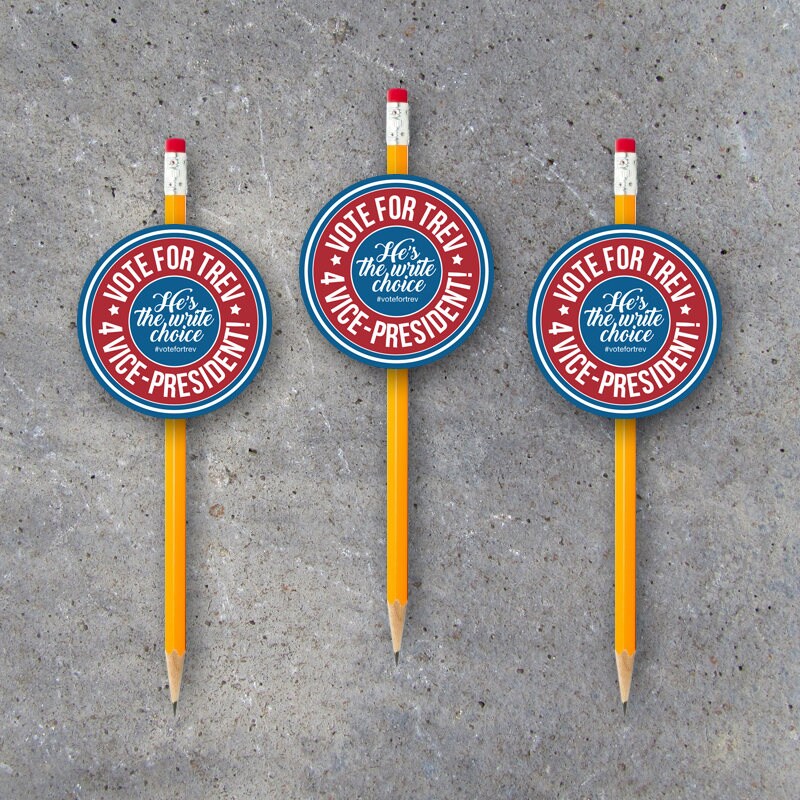 Campaign Election Pencil Topper Tags Printable 2 5 Etsy