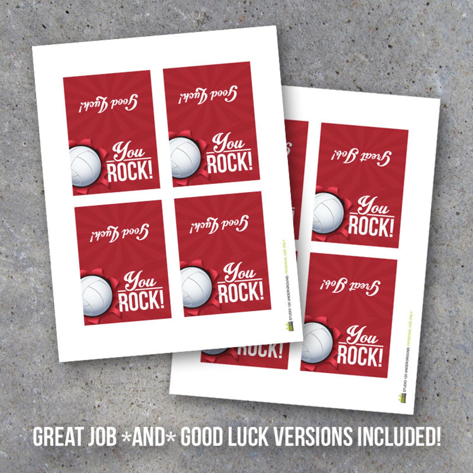 Volleyball YOU ROCK Treat Toppers for Pop Rocks Printable - Etsy
