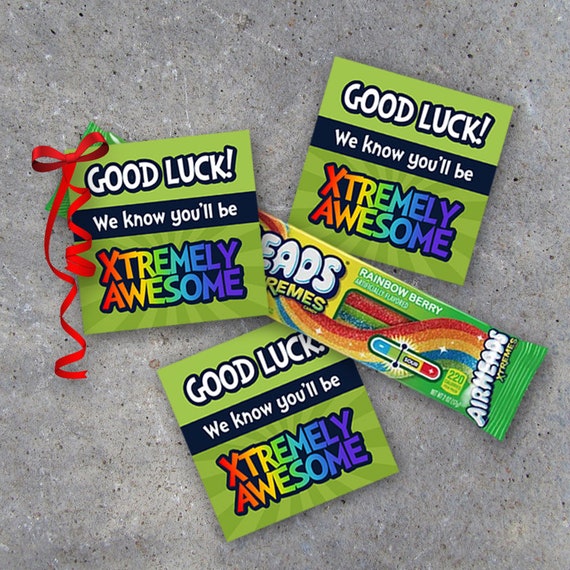 Sour Candy Sports Good Luck Gift - Printable Instant Download - Xtremely Awesome Tags to pair with Airheads Xtremes - Game Day Locker Treats Il_570xn