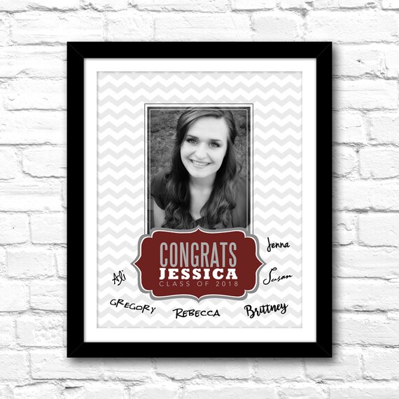 Photo Graduation Guestbook/Welcome Sign – Custom 8x10 Printable File ...