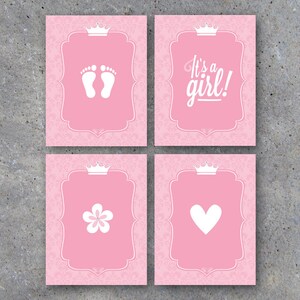 PRINCESS Baby Shower Banner Printable Digital Files Complete Alphabet Bonus Images Baby Shower ...