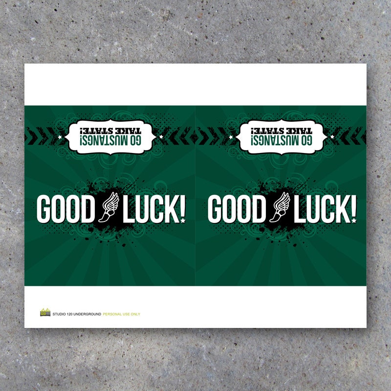 Track / Cross Country GOOD LUCK Candy Bar Wrapper Printable | Etsy