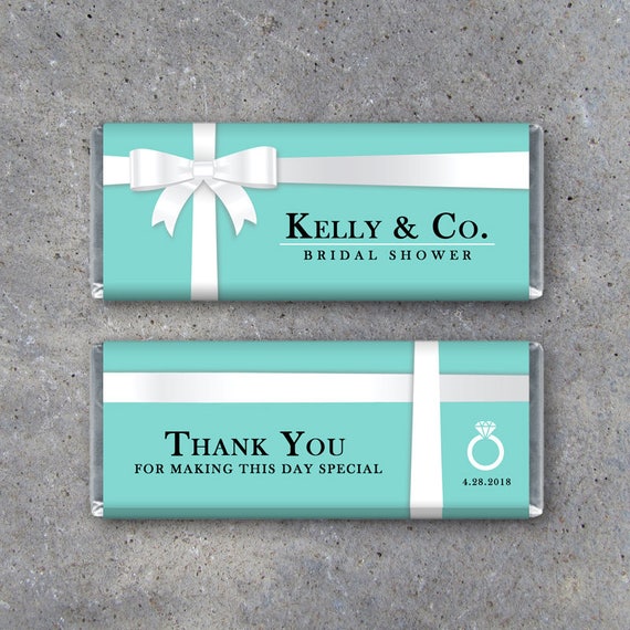 Bridal Shower White Ribbon Candy Bar Wrappers Printable Diy Etsy