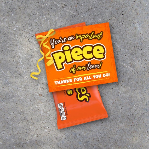 Team Appreciation Gift "You're An Important Piece of our Team" Tags