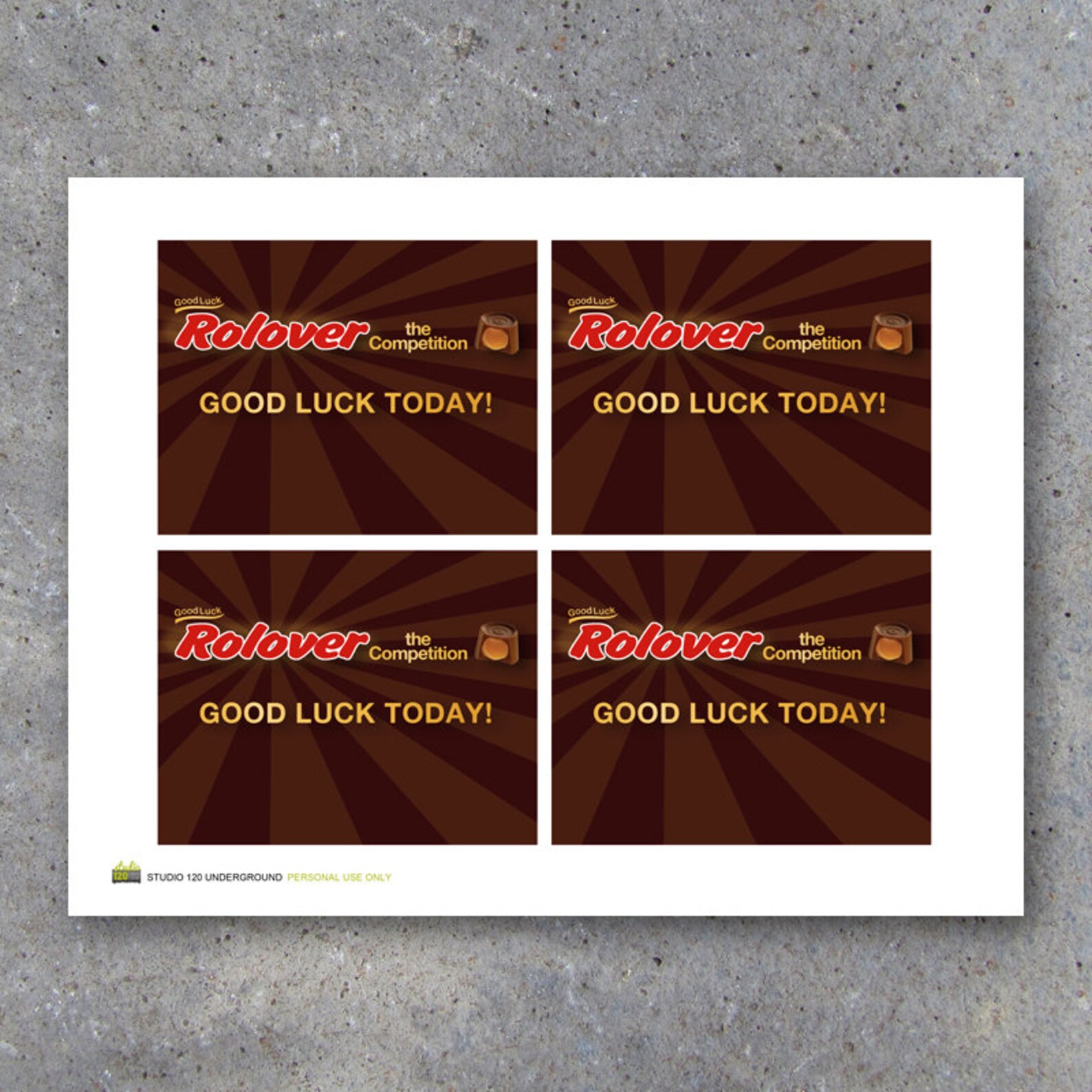 Rolo Candy Wrapper Printable Sports GOOD LUCK Wrapper With - Etsy