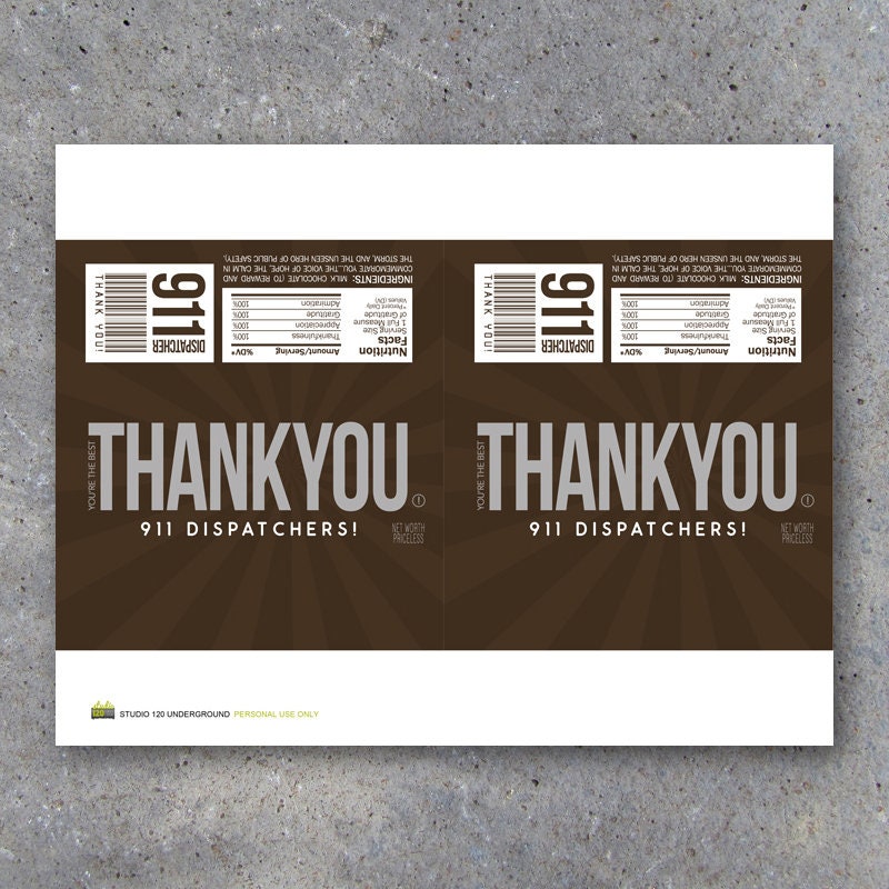 911 DISPATCHER APPRECIATION Gift Printable Thank Etsy