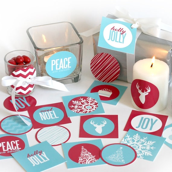 Christmas Tags Printable Digital File Instant Download | Etsy