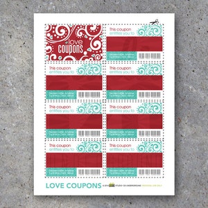 Love Coupons FOR HIM Printable Digital File Instantly print love coupons for Valentines Day, Anniversaries, or Just Because image 4