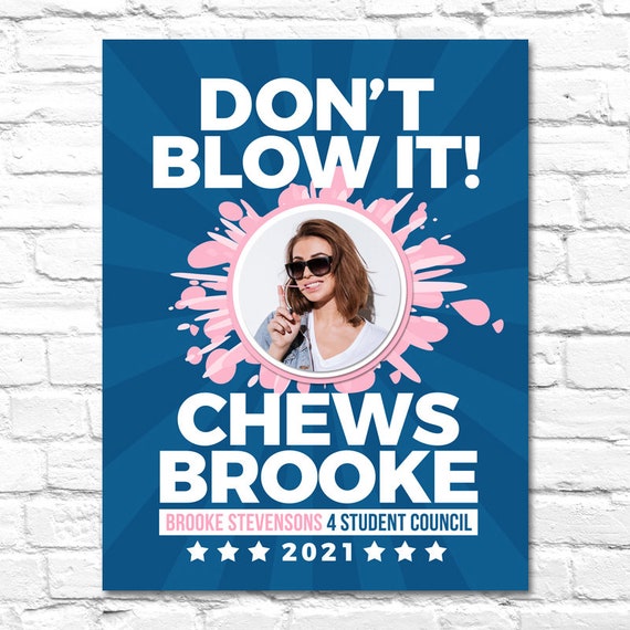 Election Campaign Poster 16 – Printable Bubble Gum Poster personalized with your photo, name & running title – Funny – Vote For Me Campaign by Studio 120 Underground | Catch My Party Election Campaign Poster 16 – Printable Bubble Gum Poster personalized with your photo, name & running title – Funny – Vote For Me Campaign by Studio 120 Underground | Catch My Party