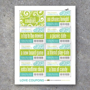 Love Coupons FOR KIDS Printable Instant Download Printable coupons for kids and young children Reward Coupons image 2