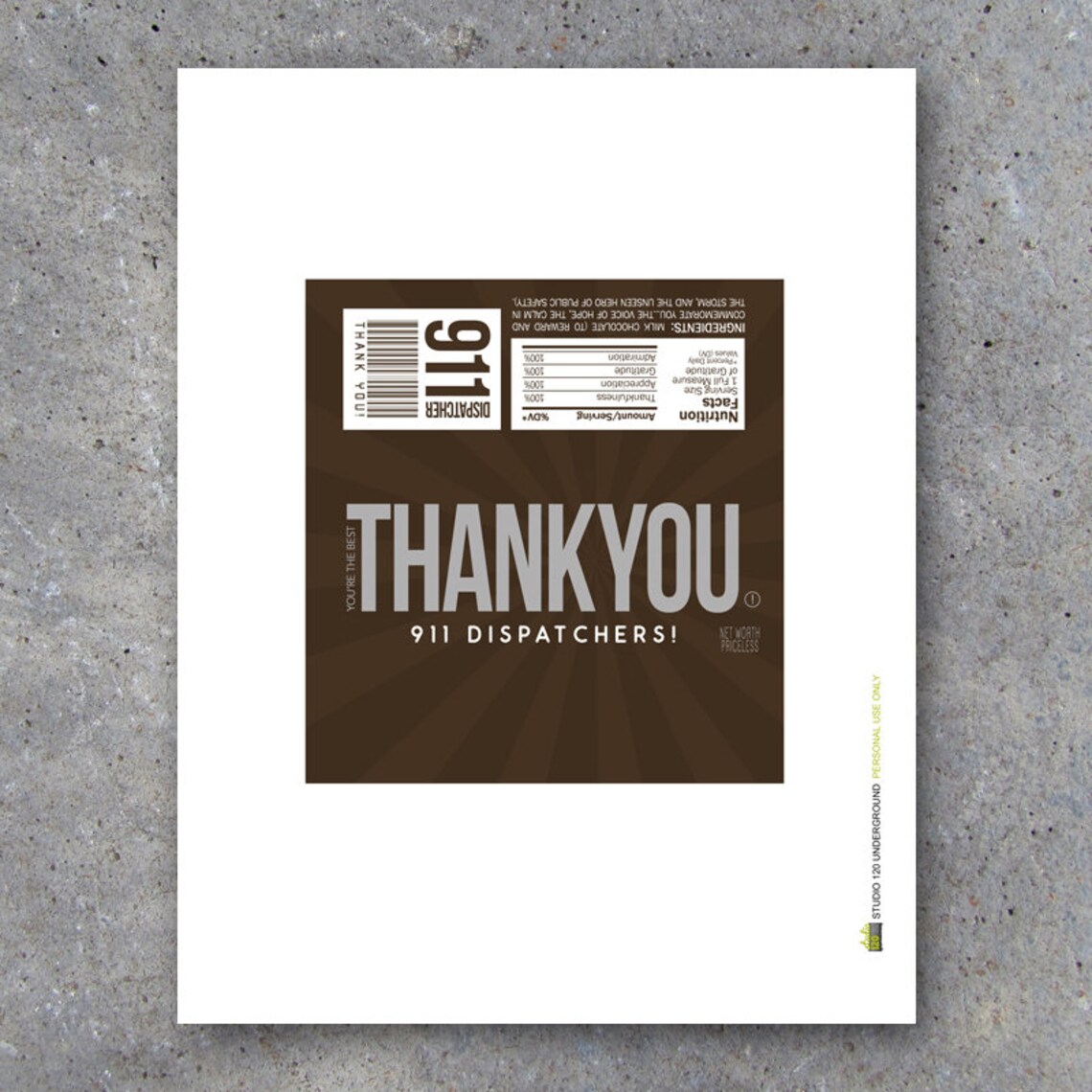 911 DISPATCHER APPRECIATION Gift Printable Thank Etsy