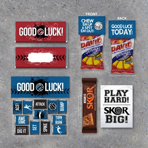 Volleyball Good Luck Collection Printable volleyball gifts GOOD