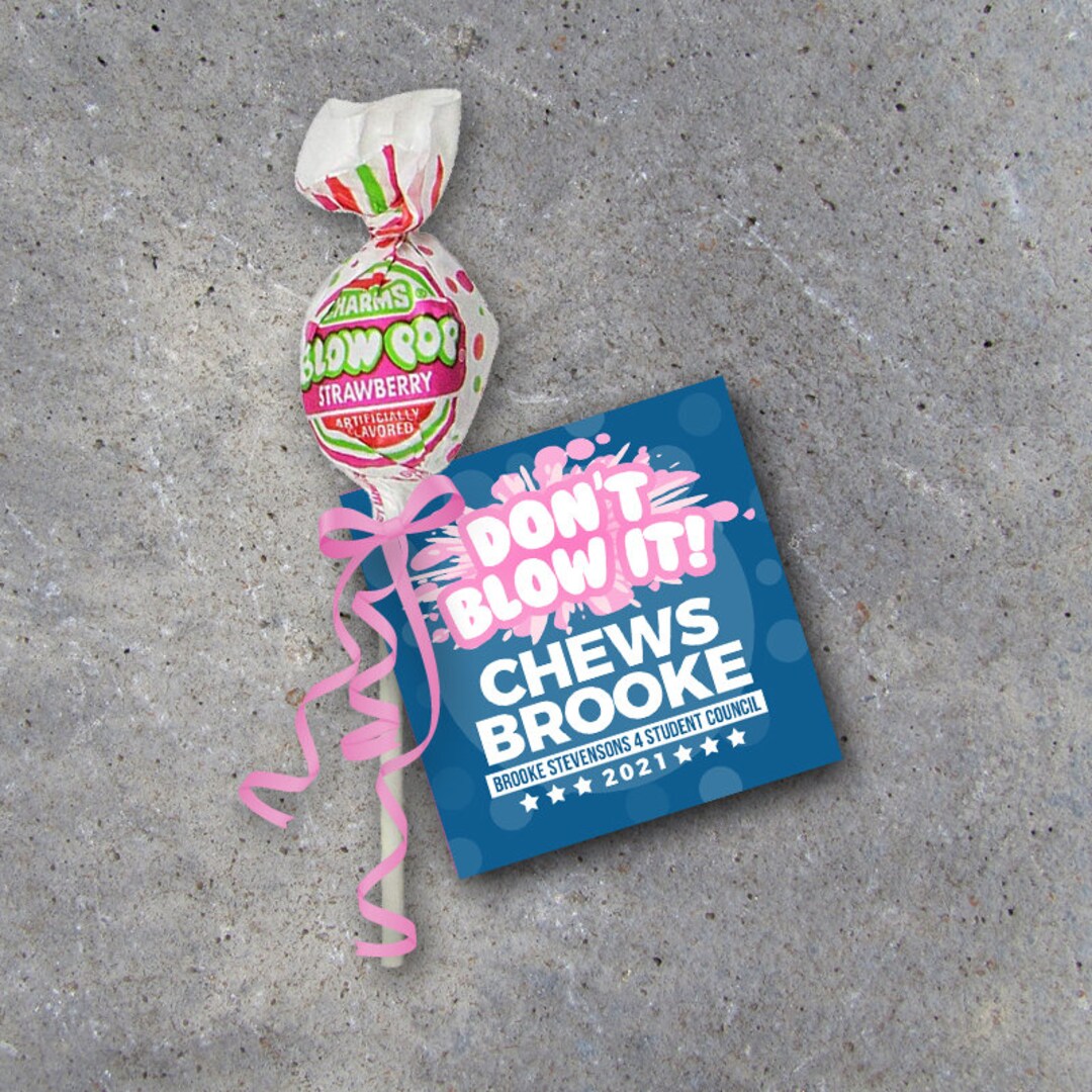 Don t Blow It Election Campaign Tags Printable Bubble Gum Tags To Pair