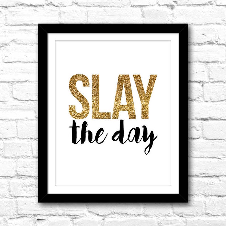 Printable Art Gold Glitter Office Collection Vol. 1  Instant image 1