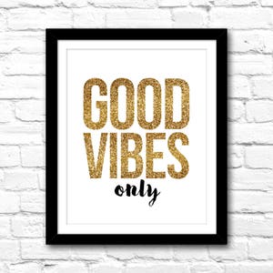 Printable Art Good Vibes Only Printable Instant Download Home Office ...