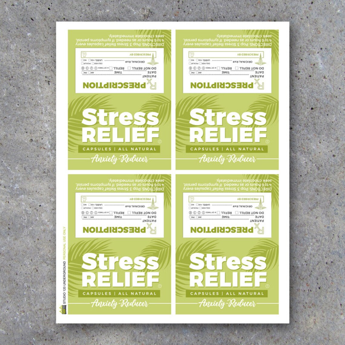 Stress Relief Gag Gift Tags Printable Instant Download DIY - Etsy