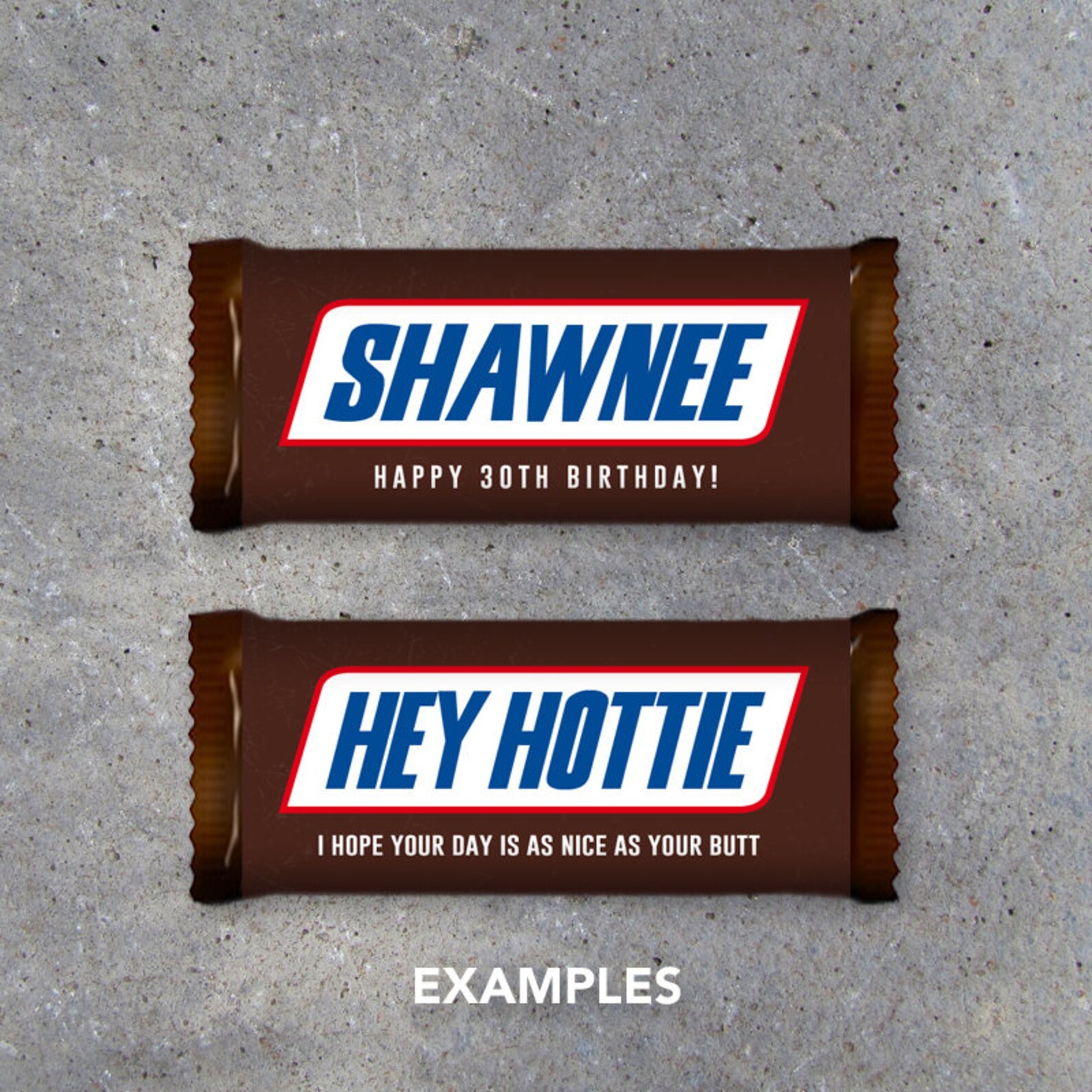 Snickers Fun Size Personalized Printable Candy Bar Wrapper - Etsy