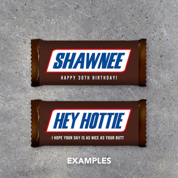 Snickers Fun Size Personalized Printable Candy Bar Wrapper -  Denmark