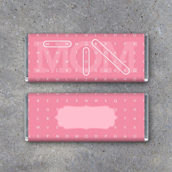 Mom You Rock Word Search Candy Bar Wrapper Mother S Day Etsy