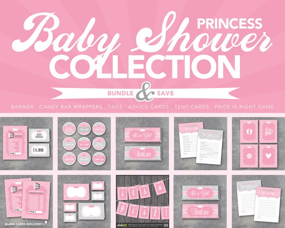 Princess Baby Shower Collection Printable Digital Files Banner
