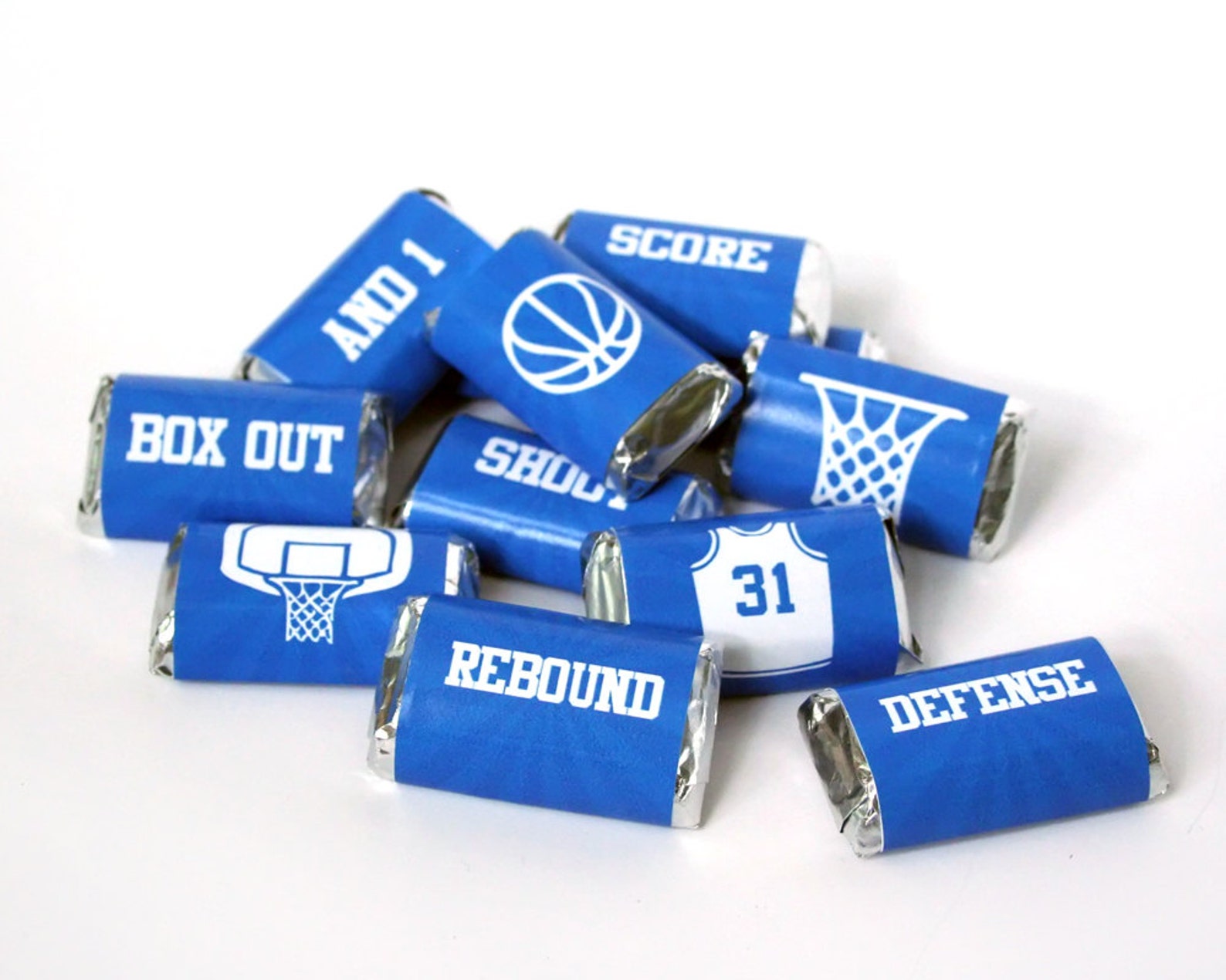 Basketball Mini Candy Bar Wrappers Printable Digital File Etsy