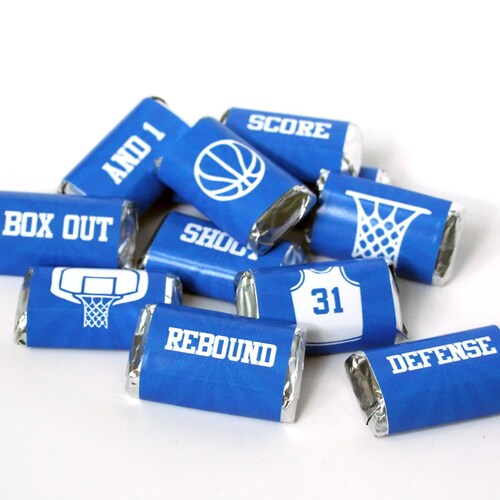 Basketball Mini Candy Bar Wrappers Printable Digital File Etsy