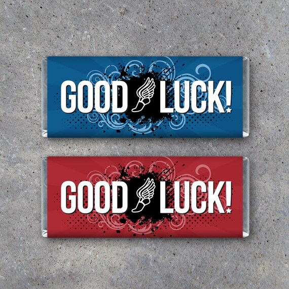 track cross country good luck candy bar wrapper diy etsy