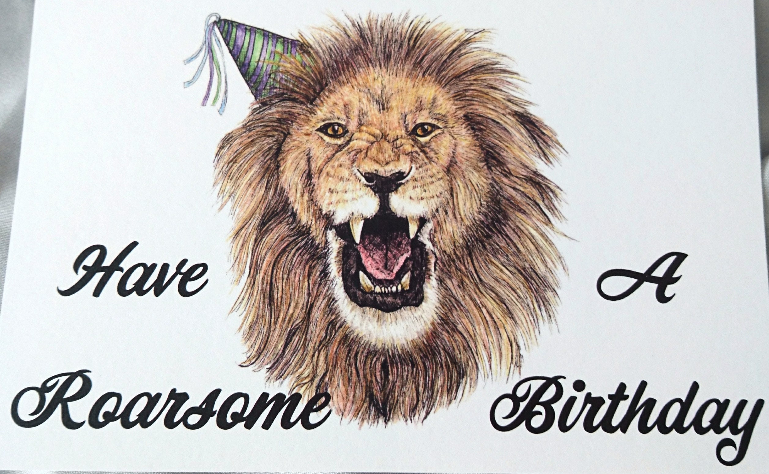 Lion Birthday Card Roarsome Birthday Card Card for son -  Portugal