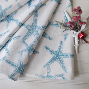 Ready to ship Coastal  Christmas tree skirt,  beach Christmas, Nautical décor, starfish Christmas, Aqua turquois Christmas, Beachy