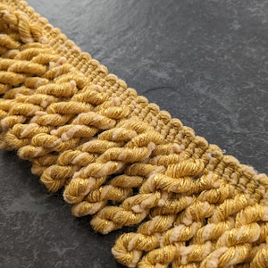 Upcycled gold bullion fringe sewing trim 3 3/4 yards
