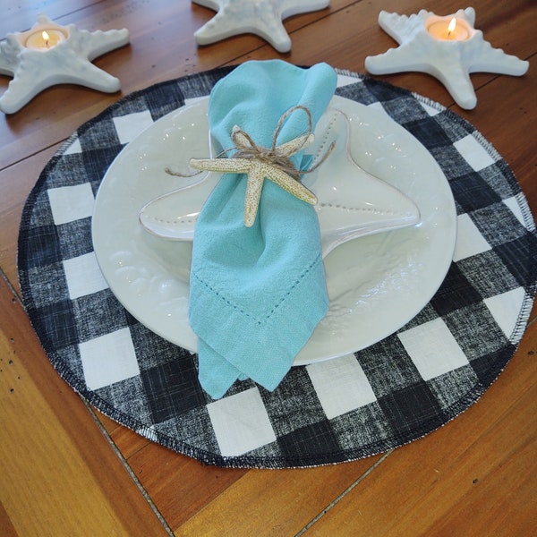 Buffalo Plaid Placemats Etsy