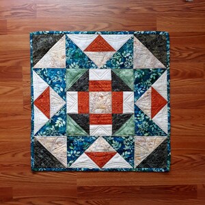 Churn Dash Star - Quilted Table Topper or Wall Hanging Pattern, Churn Dash Blocks